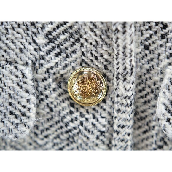 DEREK LAM Collective Blazer Womens 40 Gray Tweed Jacket Wool Blend - Picture 10 of 10